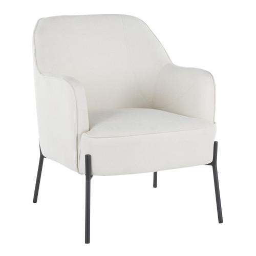 Daniella - Contemporary Accent Chair - Black Metal Legs