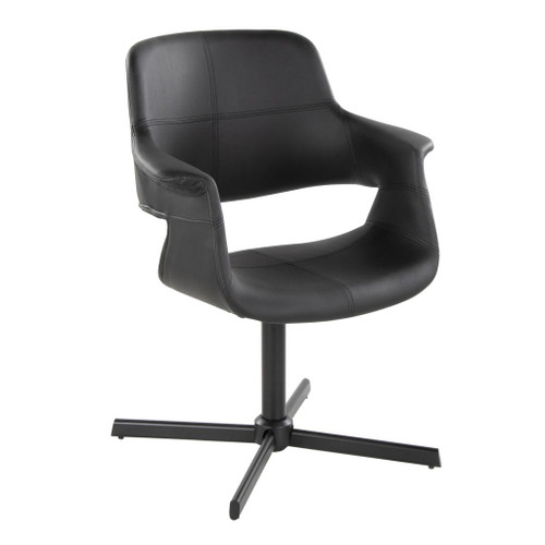 Vintage Flair - Mid-Century Modern Swivel Accent Chair With X-Pedestal Base