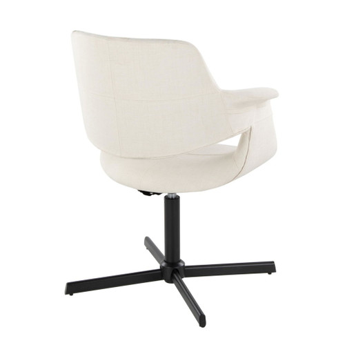 Vintage Flair - Mid-Century Modern Swivel Accent Chair With X-Pedestal Base