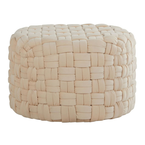 Braided - Round Velvet Ottoman