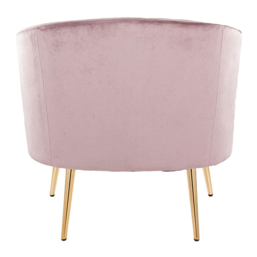 Tania - Contemporary/Glam Accent Chair - Gold Metal, Velvet