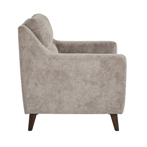 Carly - Upholstered Contemporary Armchair - Espresso Wood