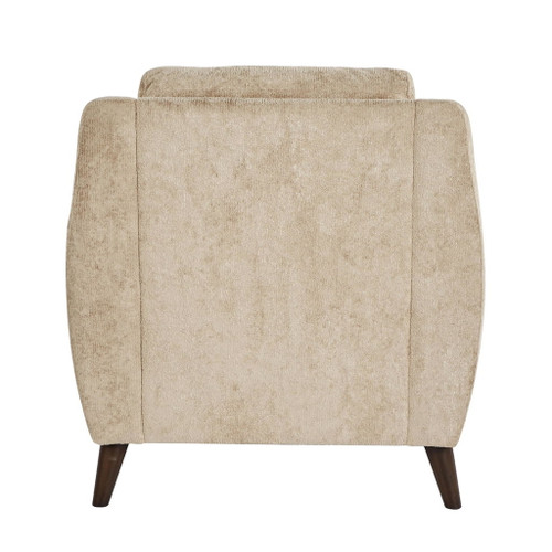 Carly - Upholstered Contemporary Armchair - Espresso Wood