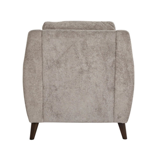 Carly - Upholstered Contemporary Armchair - Espresso Wood