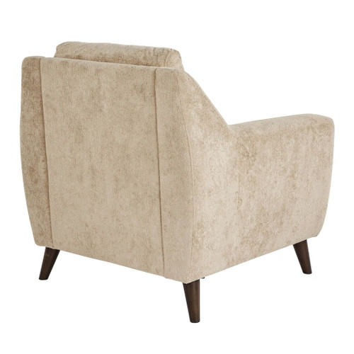 Carly - Upholstered Contemporary Armchair - Espresso Wood