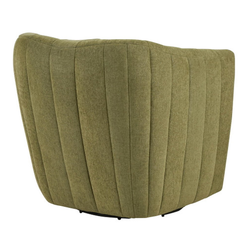 Finley - Upholstered Contemporary Swivel Accent Chair - Black Metal