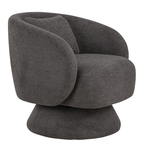 Zara - Upholstered Contemporary Swivel Accent Chair With Pillow