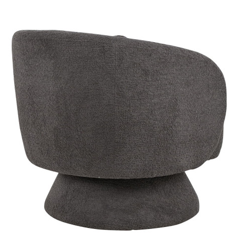 Zara - Upholstered Contemporary Swivel Accent Chair With Pillow