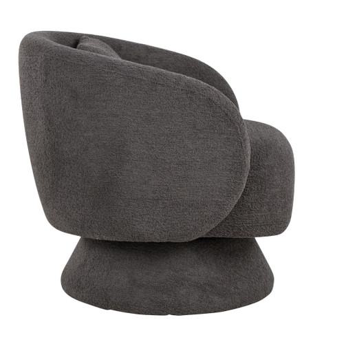 Zara - Upholstered Contemporary Swivel Accent Chair With Pillow