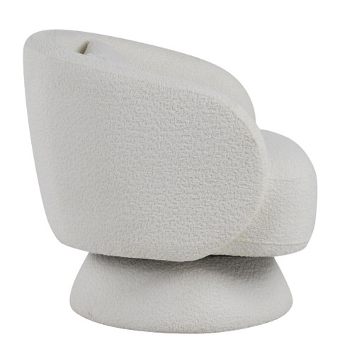 Zara - Upholstered Contemporary Swivel Accent Chair With Pillow