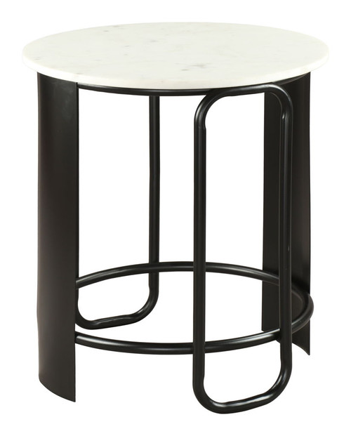 Obel - Side Table - Black / White