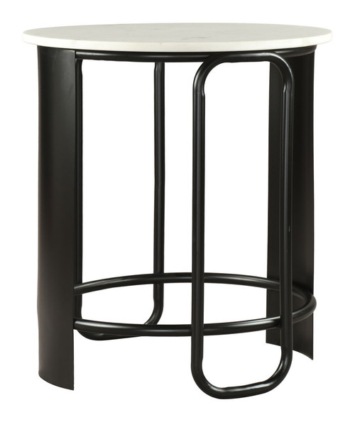 Obel - Side Table - Black / White