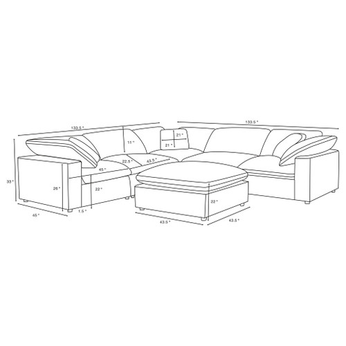 Segoura - Modular Sectional With Ottoman