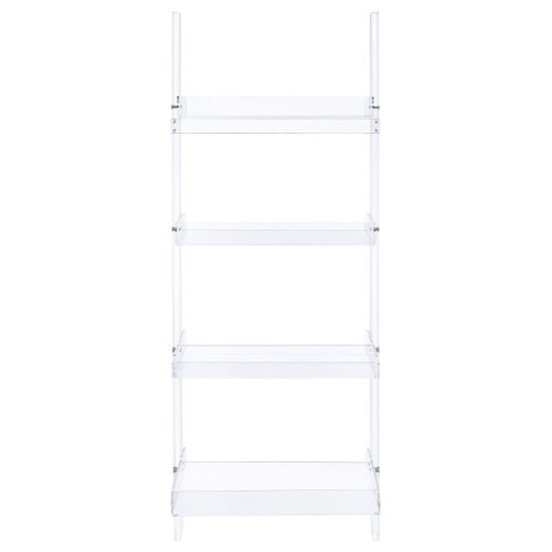Cimarron - Ladder Bookcase With 4 Shelves - Clear