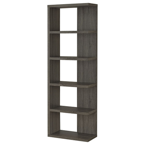 5 Shelf Bookcase - Gray