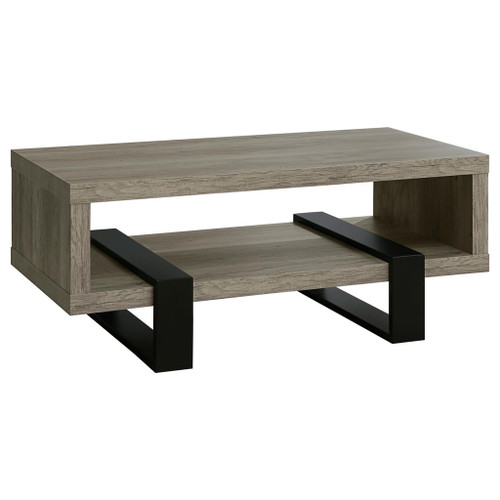 1 Shelf Coffee Table Design And Accents - Gray