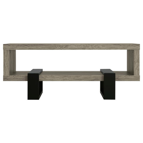 1 Shelf Coffee Table Design And Accents - Gray