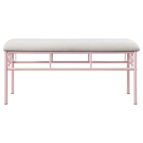 Bench With Upholstered - Pink