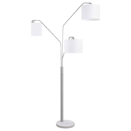 Trio Drum Shade Floor Lamp - Silver