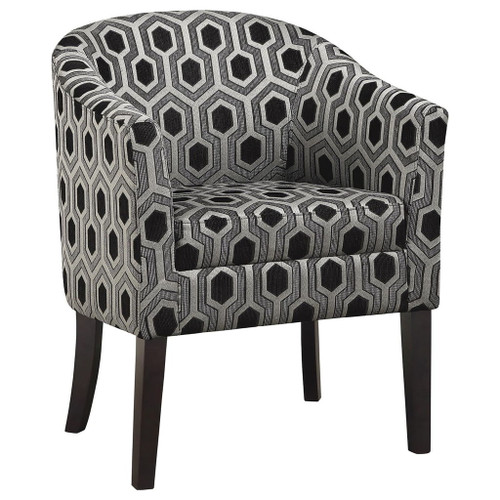 Barrel Back Accent Chair - Gray