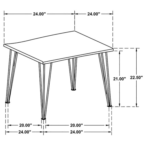Hairpin - Leg End Table - Brown