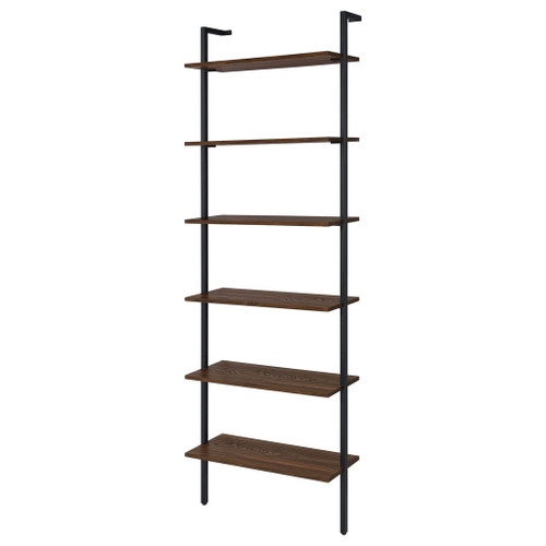 Christy - Owens - 6 Shelf Wall Bookshelf - Walnut