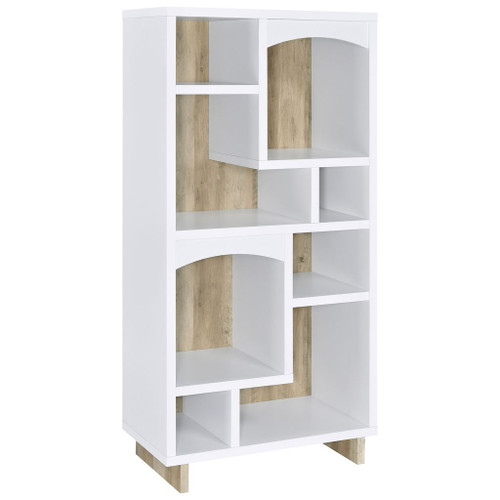 Geilys - 8 Shelf Bookcase With Arch Details - White
