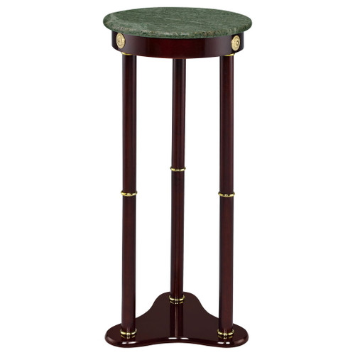 Elna - Accent Side Table With Round Top Plant Stand - Brown