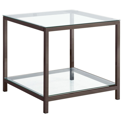 Weston - 1 Shelf Side End Table - Nickel