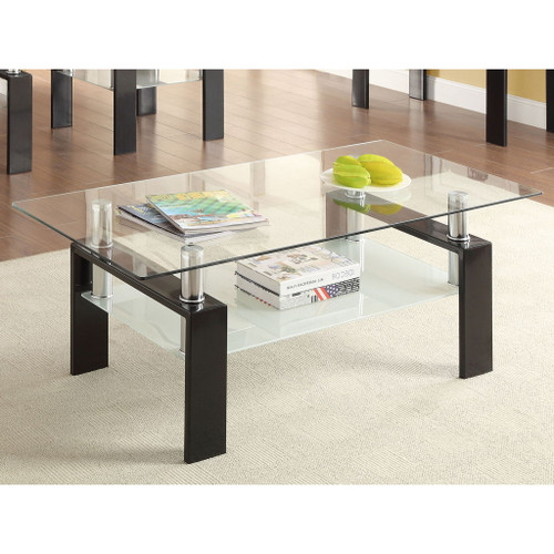 Moriah - 1 Shelf Rectangular Coffee Table - Black
