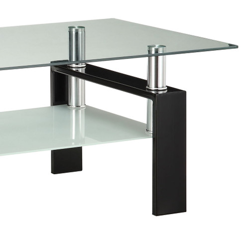 Moriah - 1 Shelf Rectangular Coffee Table - Black