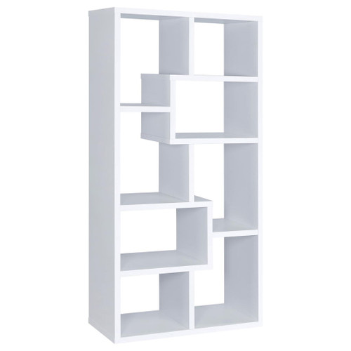 8 Shelf Geometric Bookcase