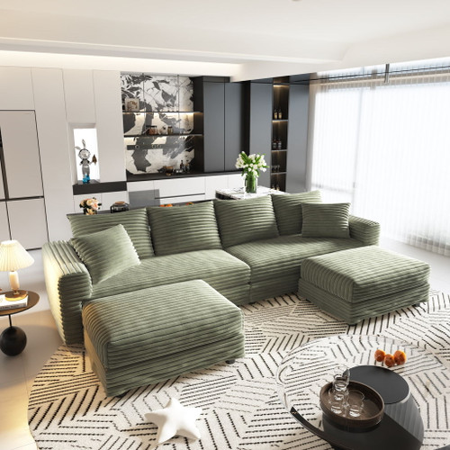 Modern Comfy Upholstered Sofa Cloud Couch & Deep Seat Couches