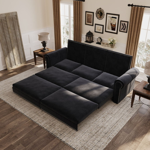 Chesterfield Sofa & Pull Out Bed