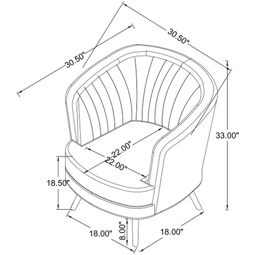 Tufted Upholstered Lounge Seating Chair