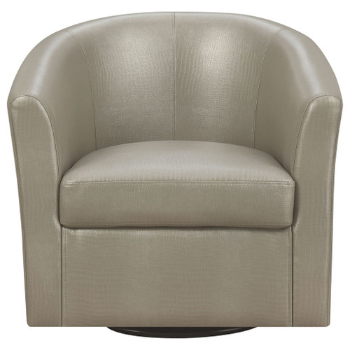 Swivel Armchair With Barrel-Back Design