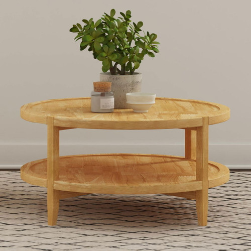Isbell - Round Table With Storage Shelf