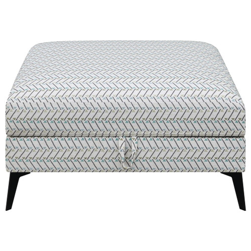 Harrison - Upholstered Storage Ottoman - Gray / Black