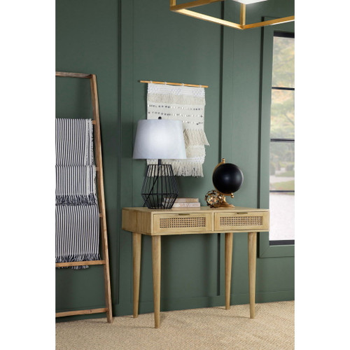 Zamora - 2 Drawer Entryway Console Accent Table - Natural