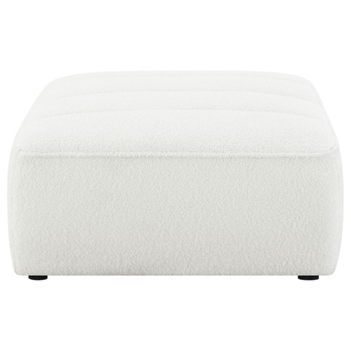 Sunny - Square Upholstered Ottoman - Ivory