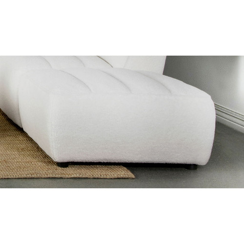 Sunny - Square Upholstered Ottoman - Ivory