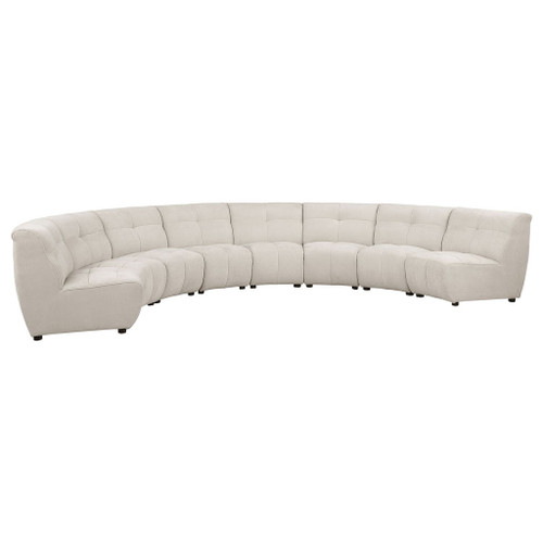Sycamore - 8 Piece Upholstered Sectional Sofa With Curved Design - Ivory
