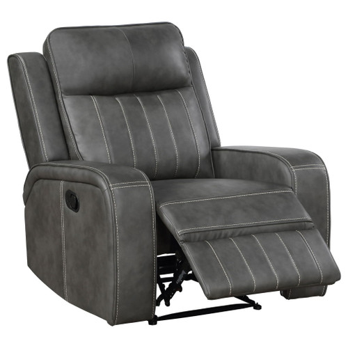 Forrest - Recliner Chair With Tufted Upholstery - Gray