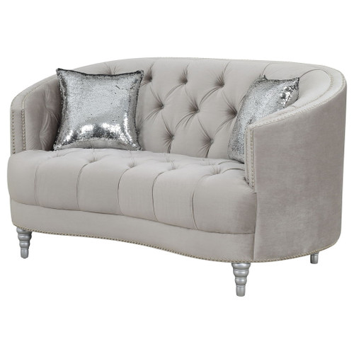 Colby - Loveseat With Tufted Design - Gray