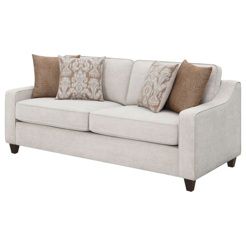Mahaffey - Christine Upholstered Sloped Arm Sofa - Beige