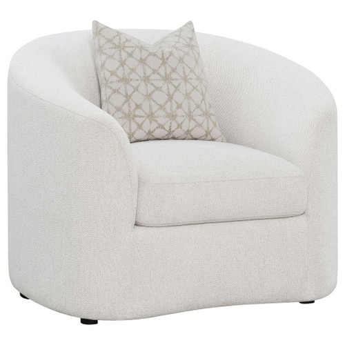 Rory - Sloped Arms Chair With Pillow - White