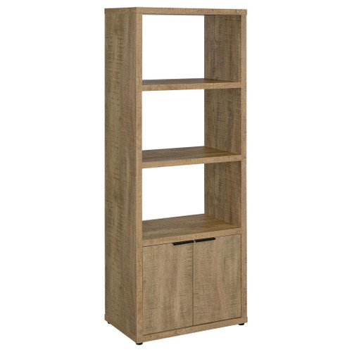 Noriega - 3 Shelf Media Tower With Open Shelves And Hidden Cabinet Storage - Mango Color