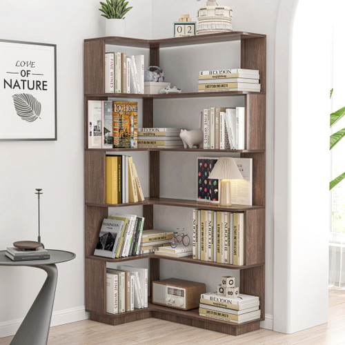 L-Shaped Design Corner Bookshelf