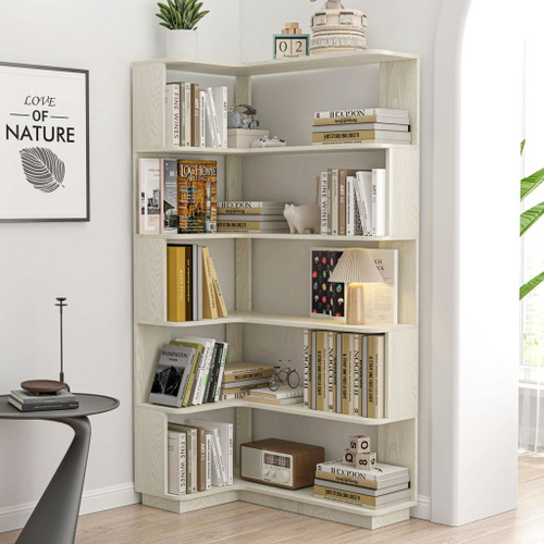 L-Shaped Design Corner Bookshelf