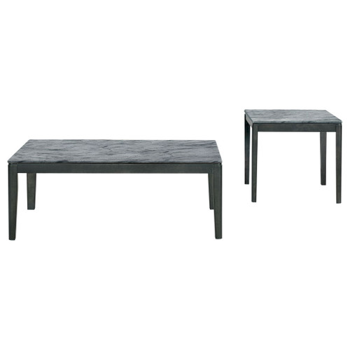 Tryon - Marble 2 Piece Coffee And End Table Set - Gray
